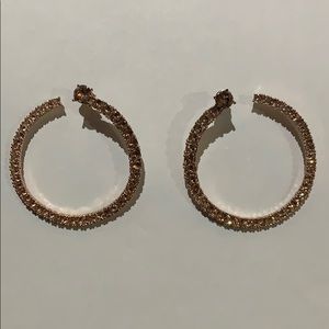 Givenchy rose gold tone hoop earrings